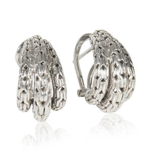 John Hardy Sterling Silver Classic Chain Hoop Earrings